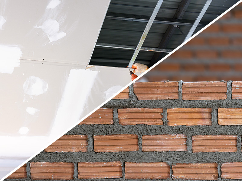 Drywall comercial vs alvenaria: quando a divisória compensa na empresa 